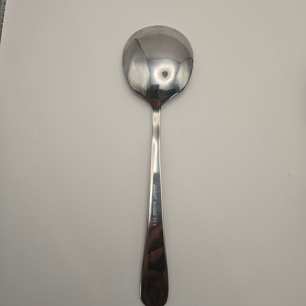 Adcraft 9" Bouillon Spoon Windsor Stainless Steel Minimalist Modern